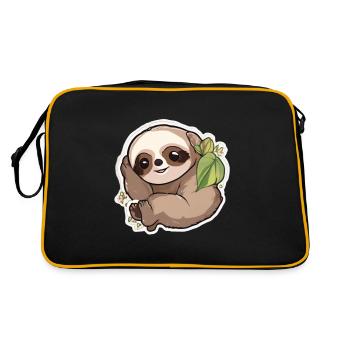 Sloth Sloth Sloth Baby Sloth Funny - Retro Bag - black/gold - Back