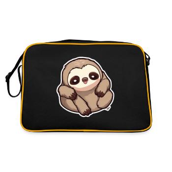 Sloth Sloth Sloth Baby Sloth Funny - Retro Bag - black/gold - Back