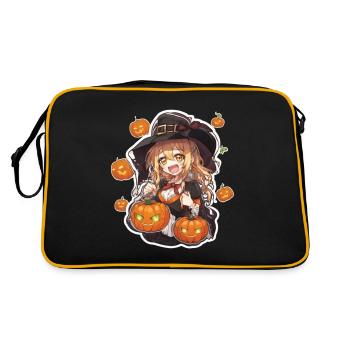 Sorcière Sorcière Halloween Tenue Sorcière Costume Citrouille - Sac Retro - noir/or - Dos