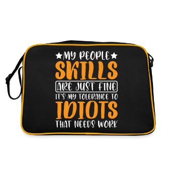 It's My Tolerance To Idiots That Needs Work 11 - Retro Bag - black/gold - Back