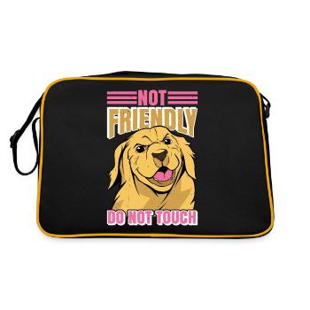Not Friendly, Do Not Touch 33 - Retro Tasche - Schwarz/Gold - Hinten