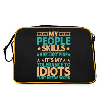 It's My Tolerance To Idiots That Needs Work 13 - Retro Bag - black/gold - Back