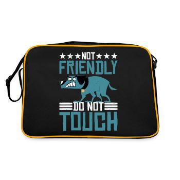 Not Friendly, Do Not Touch 34 - Retro Tasche - Schwarz/Gold - Hinten