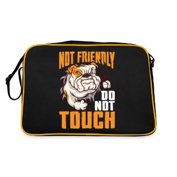 Not Friendly, Do Not Touch 35 - Retro Tasche - Schwarz/Gold - Hinten