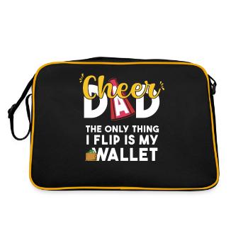 Cheer Dad - Retro Tasche - Schwarz/Gold - Hinten
