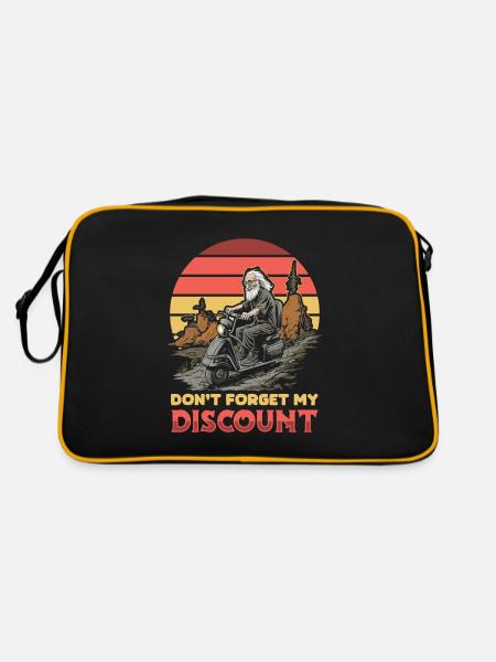 Pension de retraité drôle N’oubliez pas ma réduction - Sac Retro - noir/or - Dos
