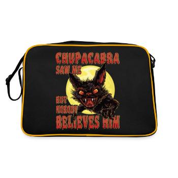 Mythisches Monster - Cryptid Monster - Funny - Retro Tasche - Schwarz/Gold - Hinten