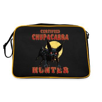 Mythisches Monster - Chupacabra Hunter - Kryptid - Retro Tasche - Schwarz/Gold - Hinten