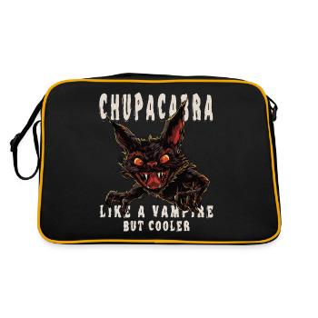 Chupacabra like a vampire, but cooler - - Retro Bag - black/gold - Back