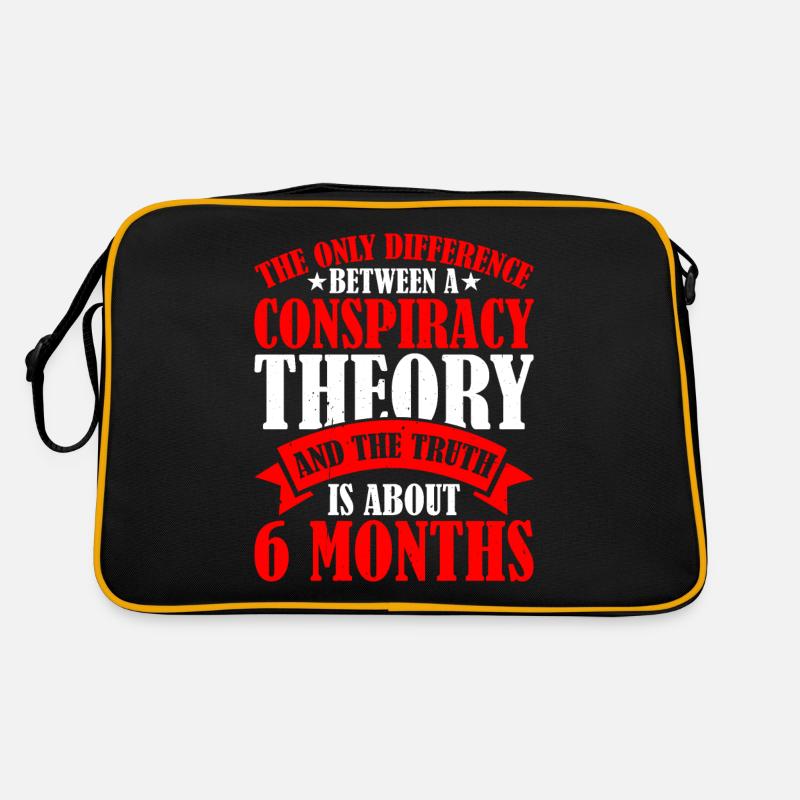 The Only Difference Between A Conspiracy Theory 13 Retro Tasche