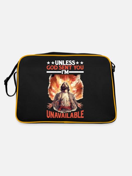 À moins que Dieu ne t’ait envoyé, je ne suis pas disponible 9 - Sac Retro - noir/or - Dos