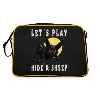 Let's hide - Retro Bag - black/gold - Back