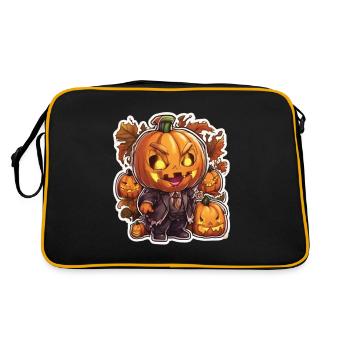 Pumpkin Halloween Halloween Pumpkin Pumpkin - Retro Bag - black/gold - Back