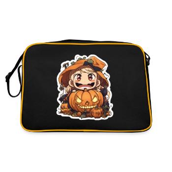 Pumpkin Halloween Halloween Pumpkin Pumpkin - Retro Bag - black/gold - Back