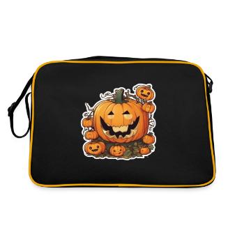 Pumpkin Halloween Halloween Pumpkin Pumpkin - Retro Bag - black/gold - Back