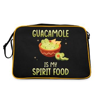 Guacamole ist meine Leibspeise - Retro Tasche - Schwarz/Gold - Hinten