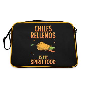 Chiles Rellenos sind meine Leibspeise - Retro Tasche - Schwarz/Gold - Hinten