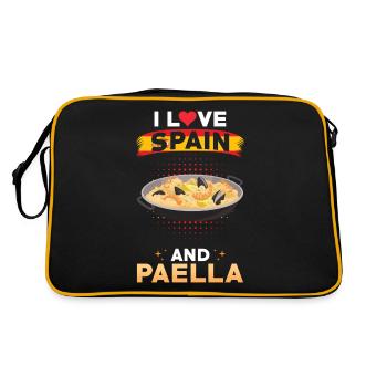 Paella Spain Spanish cuisine - Retro Bag - black/gold - Back
