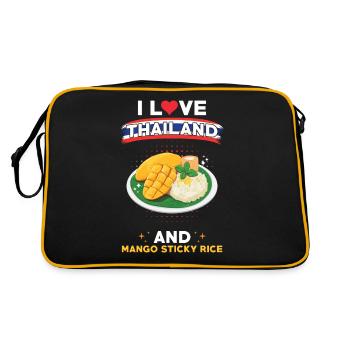 Mangue Gluant Rice Thaïlande Cuisine Thaïlandaise - Sac Retro - noir/or - Dos