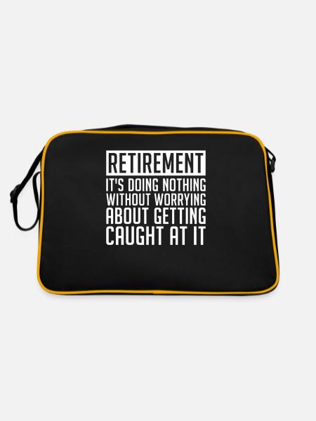 Pensioner pension - Retro Bag - black/gold - Back