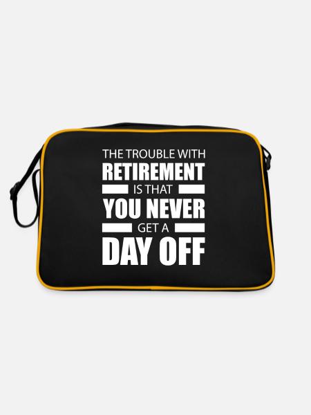 Pensioner pension funny - Retro Bag - black/gold - Back