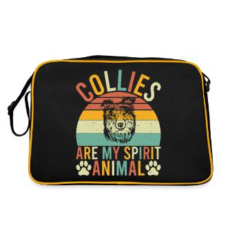 Cadeaux Collie - Sac Retro - noir/or - Dos