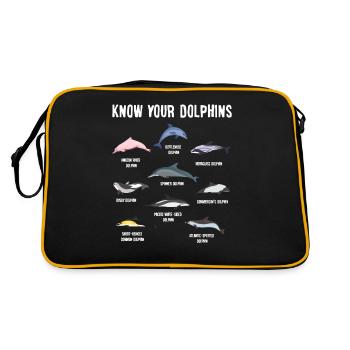 Espèces de dauphins Dolphins Gift Ocean - Sac Retro - noir/or - Dos