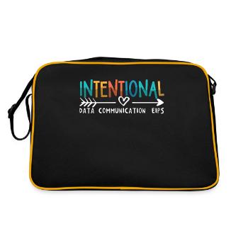 IEP Intentional Data Communication Autism Teacher - Retro Bag - black/gold - Back