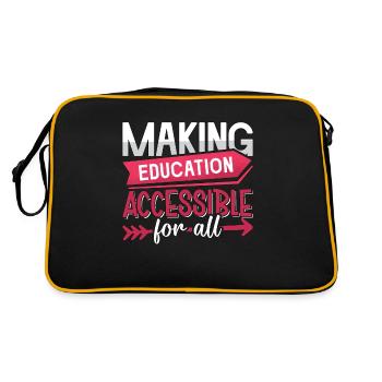 IEP Making Education Accessible Special Education - Retro Bag - black/gold - Back