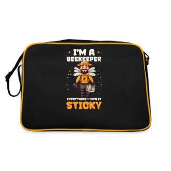 Apiculteur Tout ce que je possède est collant - Sac Retro - noir/or - Dos