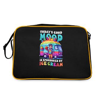 Vendeur de crème glacée Bonne humeur Sponsorisé par Ice Cream - Sac Retro - noir/or - Dos