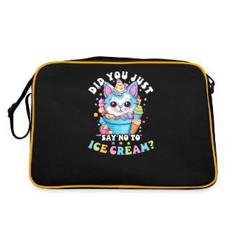 Vendeur de crème glacée Avez-vous dit non à la crème glacée? - Sac Retro - noir/or - Dos