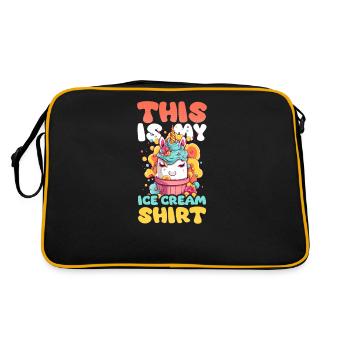 Vendeur de crème glacée Ceci est ma tenue de crème glacée - Sac Retro - noir/or - Dos