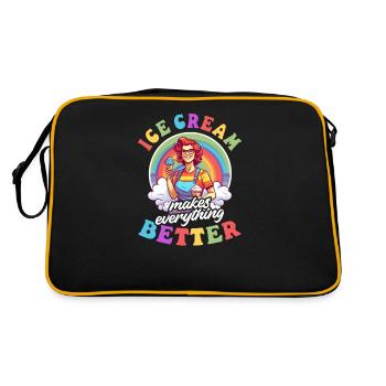 Un vendeur de crème glacée améliore tout - Sac Retro - noir/or - Dos