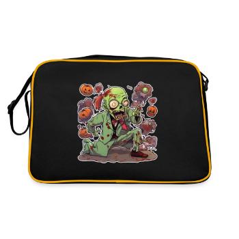 Zombie Zombie Halloween Zombie Costume Undead - Retro Bag - black/gold - Back