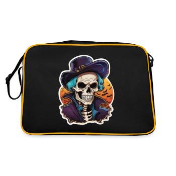 Skeleton Helloween Skull Skeleton Costume - Retro Bag - black/gold - Back