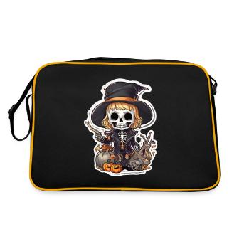 Skeleton Helloween Skull Skeleton Costume - Retro Bag - black/gold - Back
