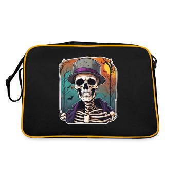 Skeleton Helloween Skull Skeleton Costume - Retro Bag - black/gold - Back