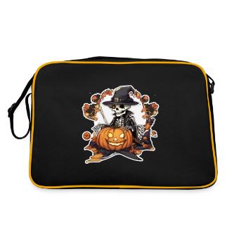 Skeleton Helloween Skull Skeleton Costume - Retro Bag - black/gold - Back