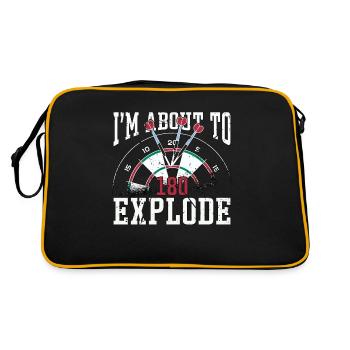 Darts I'm About To Explode Darter Dart Player - Retro Bag - black/gold - Back