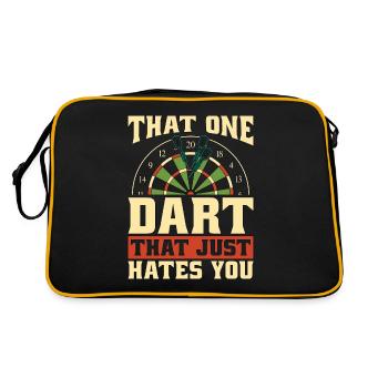 Darts That One Dart That Just Darter Dart Player - Retro Tasche - Schwarz/Gold - Hinten
