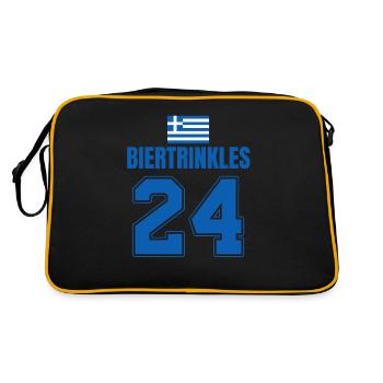Fußball Griechenland Mallorca Sauf Trikot - Retro Tasche - Schwarz/Gold - Hinten