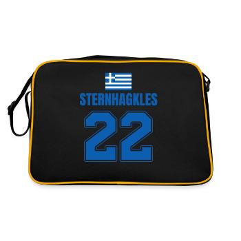 Fußball Griechenland Mallorca Sauf Trikot - Retro Tasche - Schwarz/Gold - Hinten