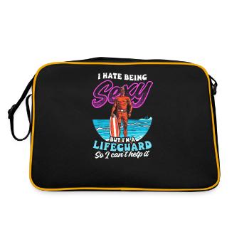 Lifeguard Hate Beeing Sexy But I’m Lifeguard - Sac Retro - noir/or - Dos