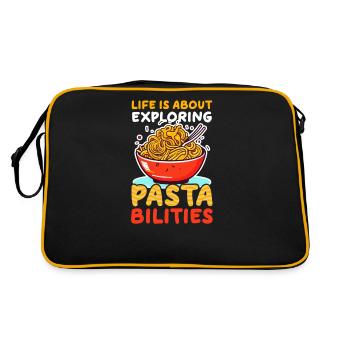Amateur de pâtes explorant les pâtes - Sac Retro - noir/or - Dos