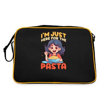 Amateur de pâtes ici pour les pâtes - Sac Retro - noir/or - Dos
