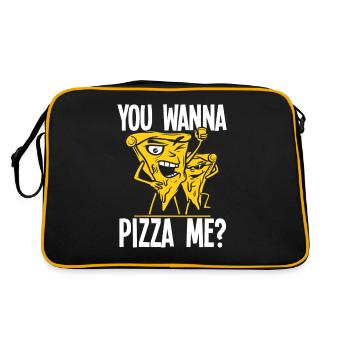 Cadeau Funny Pizza Pizzas - Sac Retro - noir/or - Dos