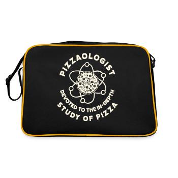 Passionné de pizza - Sac Retro - noir/or - Dos