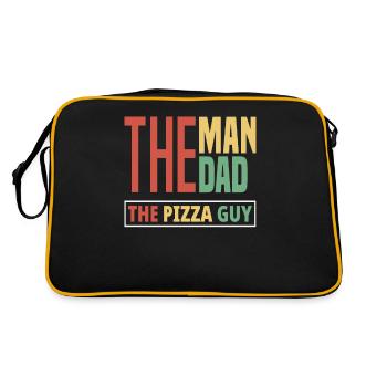 Daddy Pizza Baking Pizza Maker Cadeau - Sac Retro - noir/or - Dos
