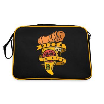 Pizza Life - Sac Retro - noir/or - Dos